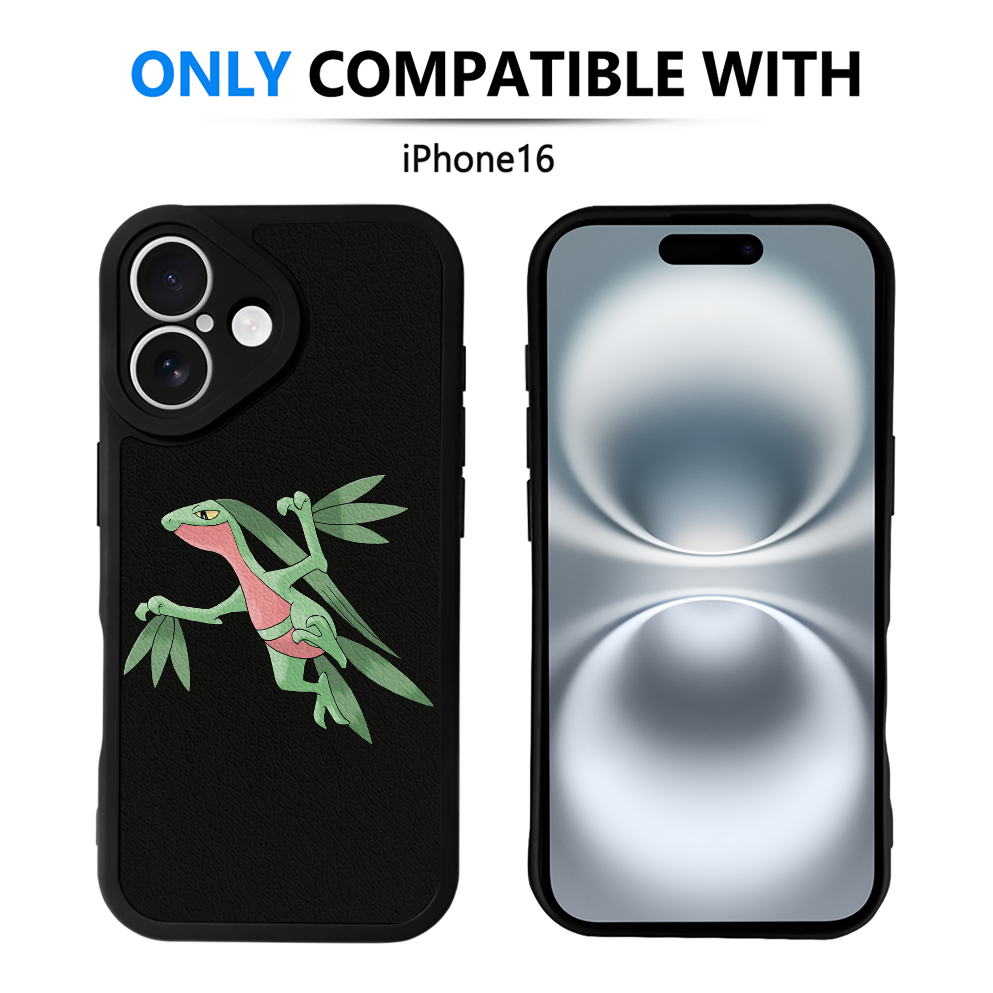 （画像用） ポケットモンスター Pokémon 【iPhone 16シリーズ対応】シリコンスマホケース（レザー調） 材質：シリコン